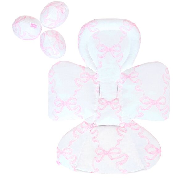 HANDMADE Insert With Cover for MamaRoo 4MOMS swing pink bow with matching balls - Picture 13 of 16